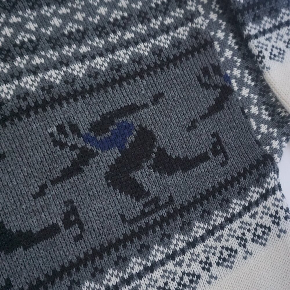 Vintage Knit Winter Speed Skater Outdoor Crewneck Sweater XL - Picture 9 of 12